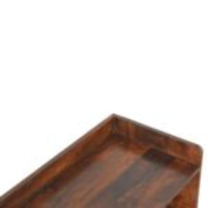 Nordic Storage Bench | Solid Mango Wood | Walnut Finish | Hallway and Bedroom Seating