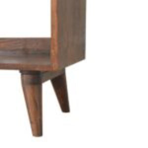 Nordic Storage Bench | Solid Mango Wood | Walnut Finish | Hallway and Bedroom Seating