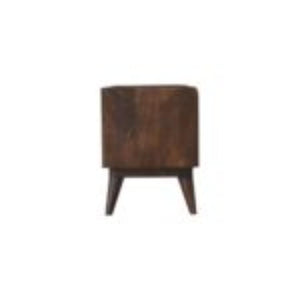 Nordic Storage Bench | Solid Mango Wood | Walnut Finish | Hallway and Bedroom Seating