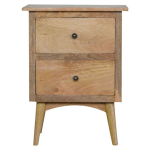 Nordic Style 2 Drawer Bedside Table | Minimalist Design | Bedroom Storage