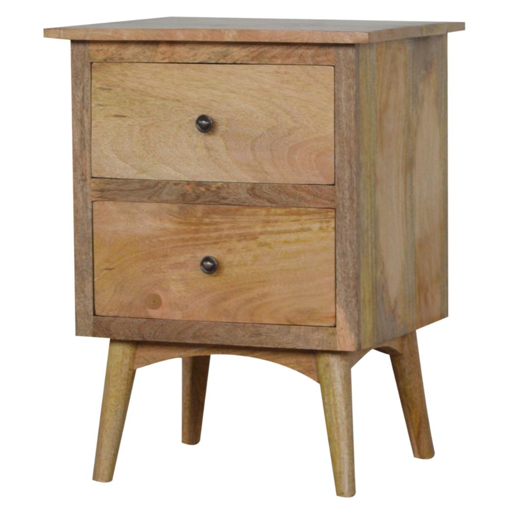 Nordic Style 2 Drawer Bedside Table | Minimalist Design | Bedroom Storage