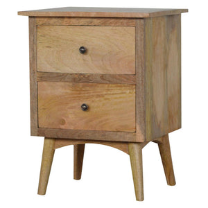 Nordic Style 2 Drawer Bedside Table | Minimalist Design | Bedroom Storage