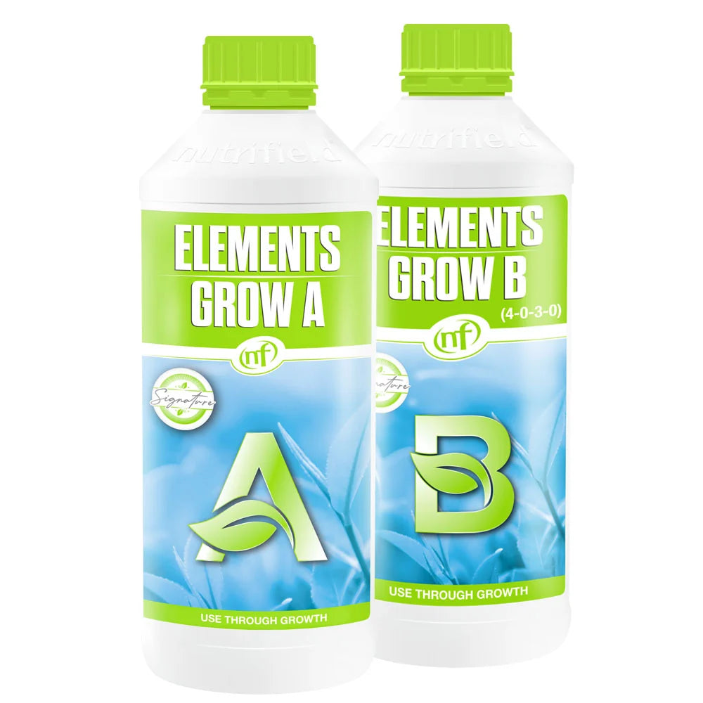 Nutrifield Elements Grow A&B 1L | Two-Part Vegetative Base Nutrient