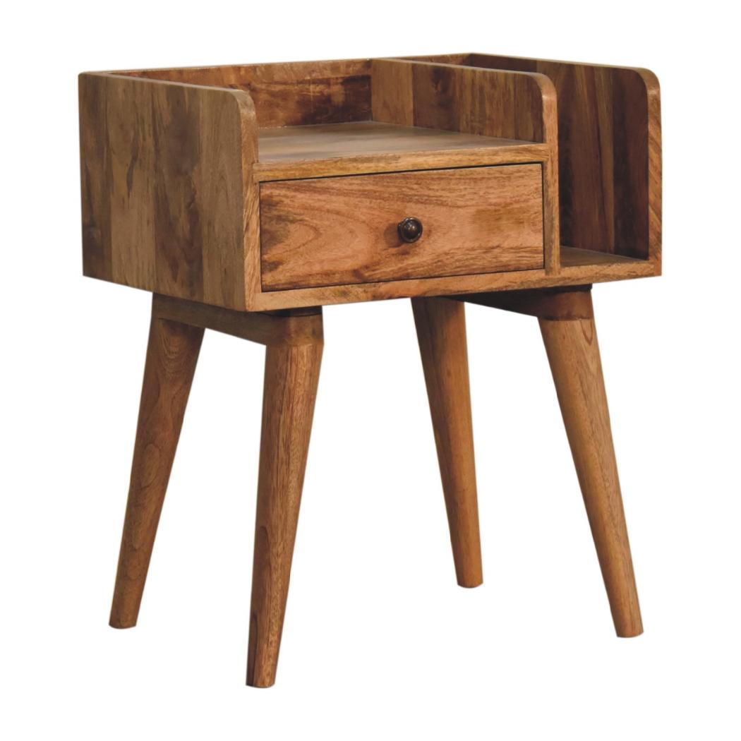 Oak-Inspired Collective Bedside | Solid Mango Wood | Artisan-Crafted Design