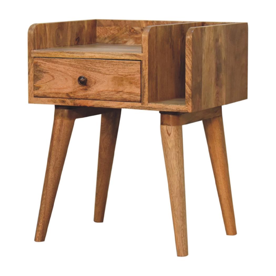 Oak-Inspired Collective Bedside | Solid Mango Wood | Artisan-Crafted Design
