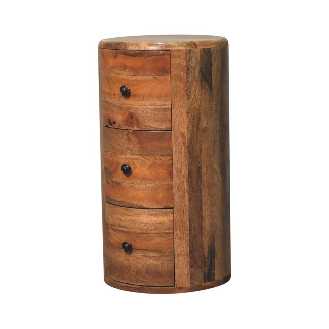Oak-Inspired Drum Chest | Solid Mango Wood | Rounded Drum Profile