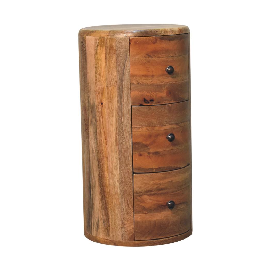 Oak-Inspired Drum Chest | Solid Mango Wood | Rounded Drum Profile