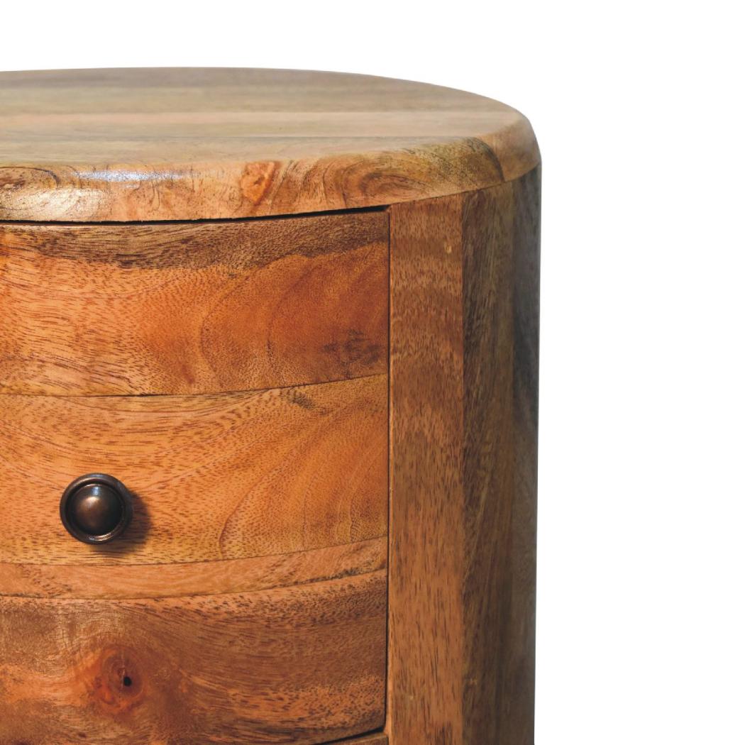 Oak-Inspired Drum Chest | Solid Mango Wood | Rounded Drum Profile