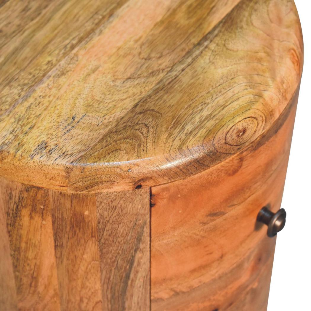 Oak-Inspired Drum Chest | Solid Mango Wood | Rounded Drum Profile