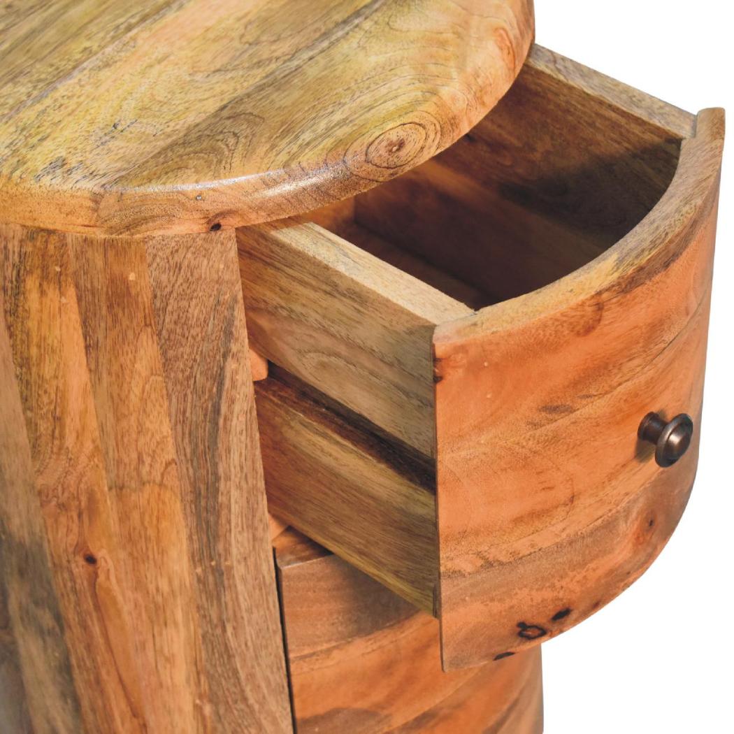 Oak-Inspired Drum Chest | Solid Mango Wood | Rounded Drum Profile