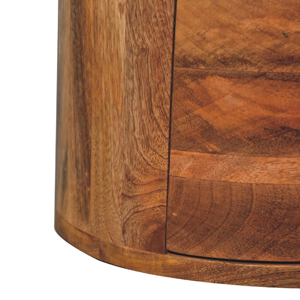Oak-Inspired Drum Chest | Solid Mango Wood | Rounded Drum Profile