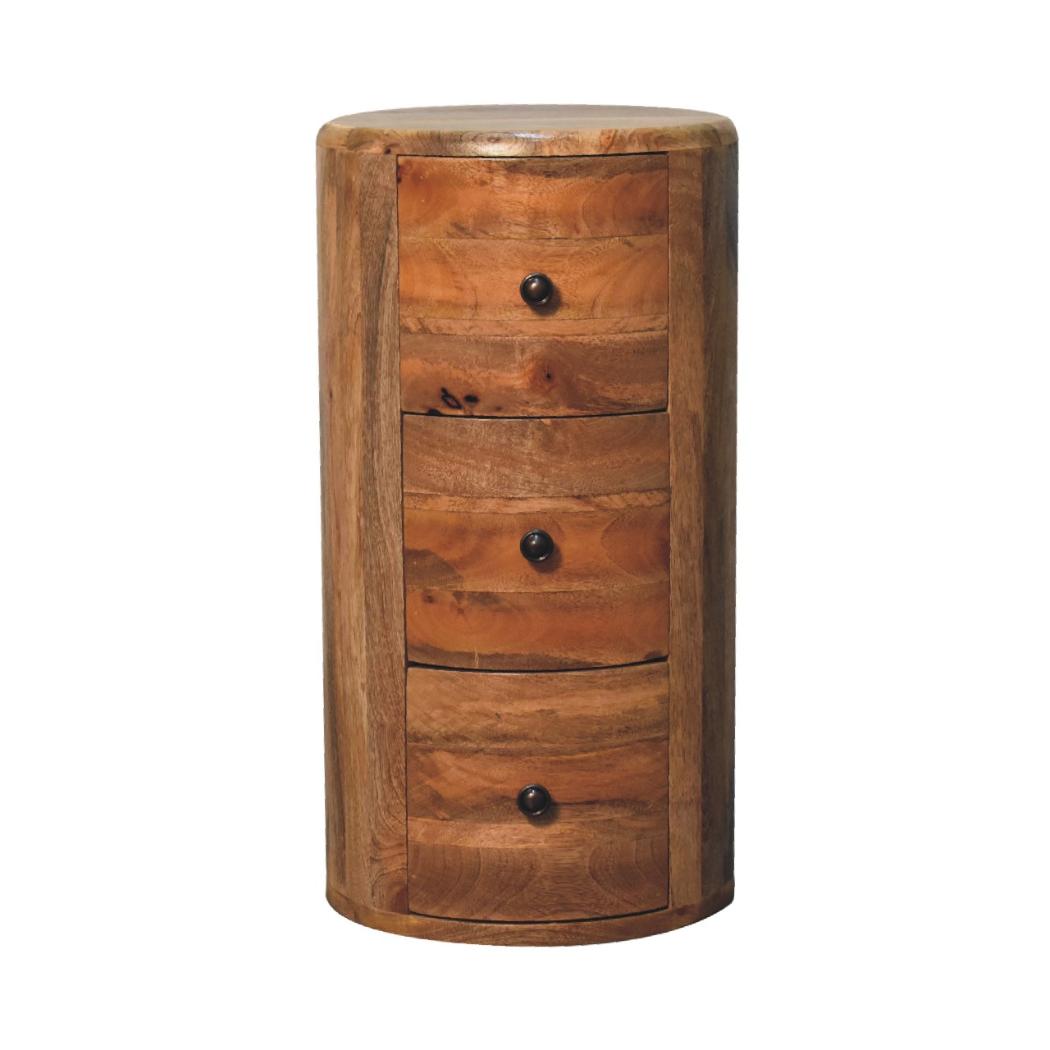 Oak-Inspired Drum Chest | Solid Mango Wood | Rounded Drum Profile