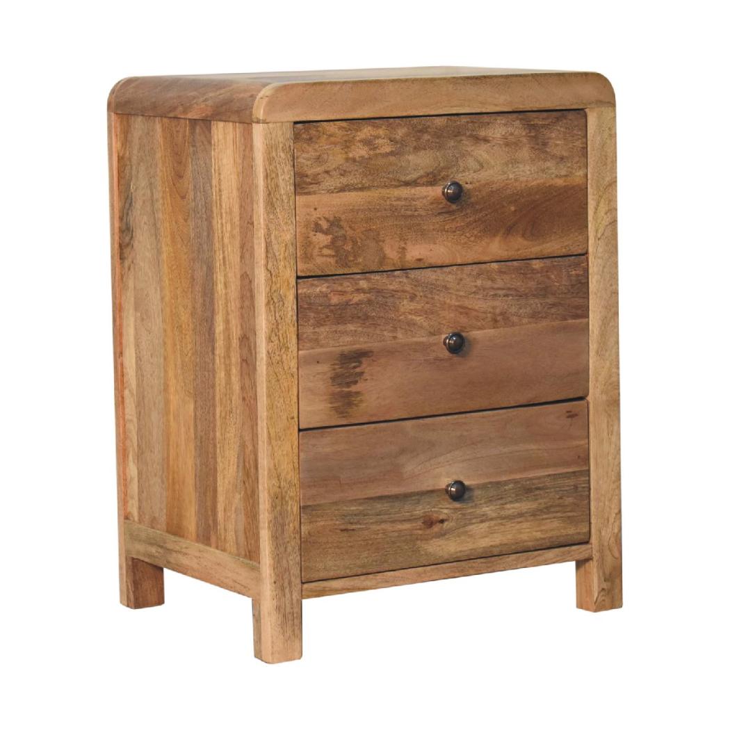 Oak-Inspired Naya Bedside | Solid Mango Wood | Artisan-Crafted Design