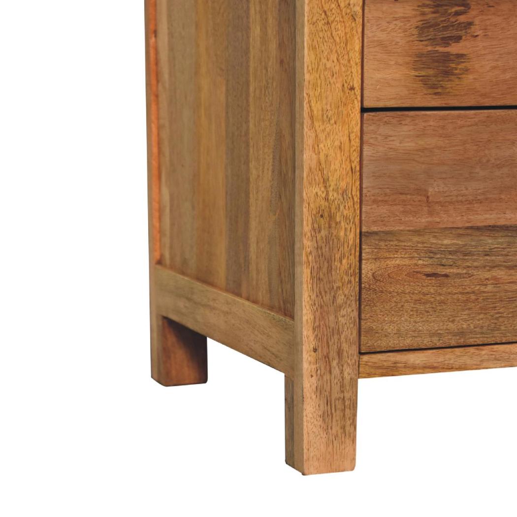 Oak-Inspired Naya Bedside | Solid Mango Wood | Artisan-Crafted Design