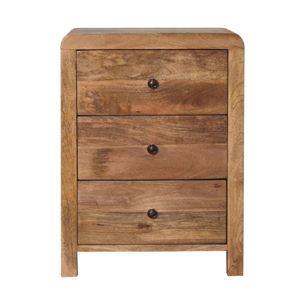 Oak-Inspired Naya Bedside | Solid Mango Wood | Artisan-Crafted Design