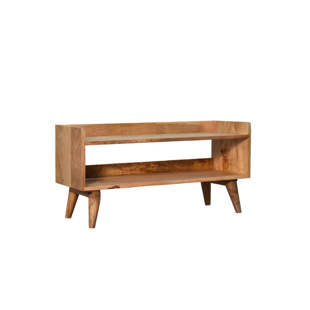 Oak-Inspired Nordic Storage Bench | Solid Mango Wood | Nordic-Inspired Design