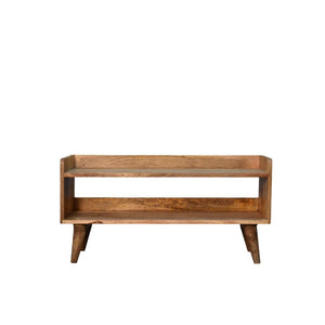 Oak-Inspired Nordic Storage Bench | Solid Mango Wood | Nordic-Inspired Design
