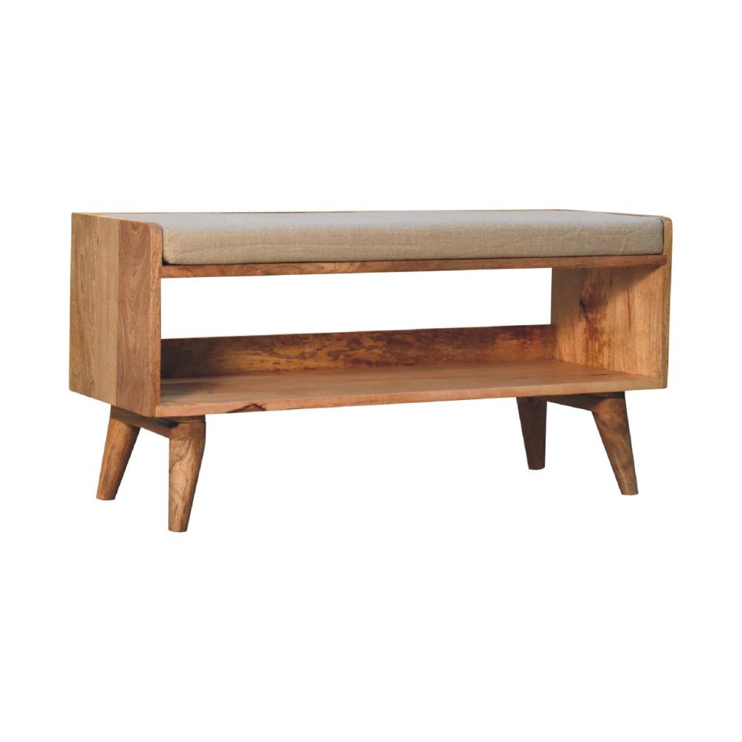 Oak-Inspired Nordic Storage Bench With Mud Linen | Nordic-Inspired Design