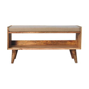 Oak-Inspired Nordic Storage Bench With Mud Linen | Nordic-Inspired Design