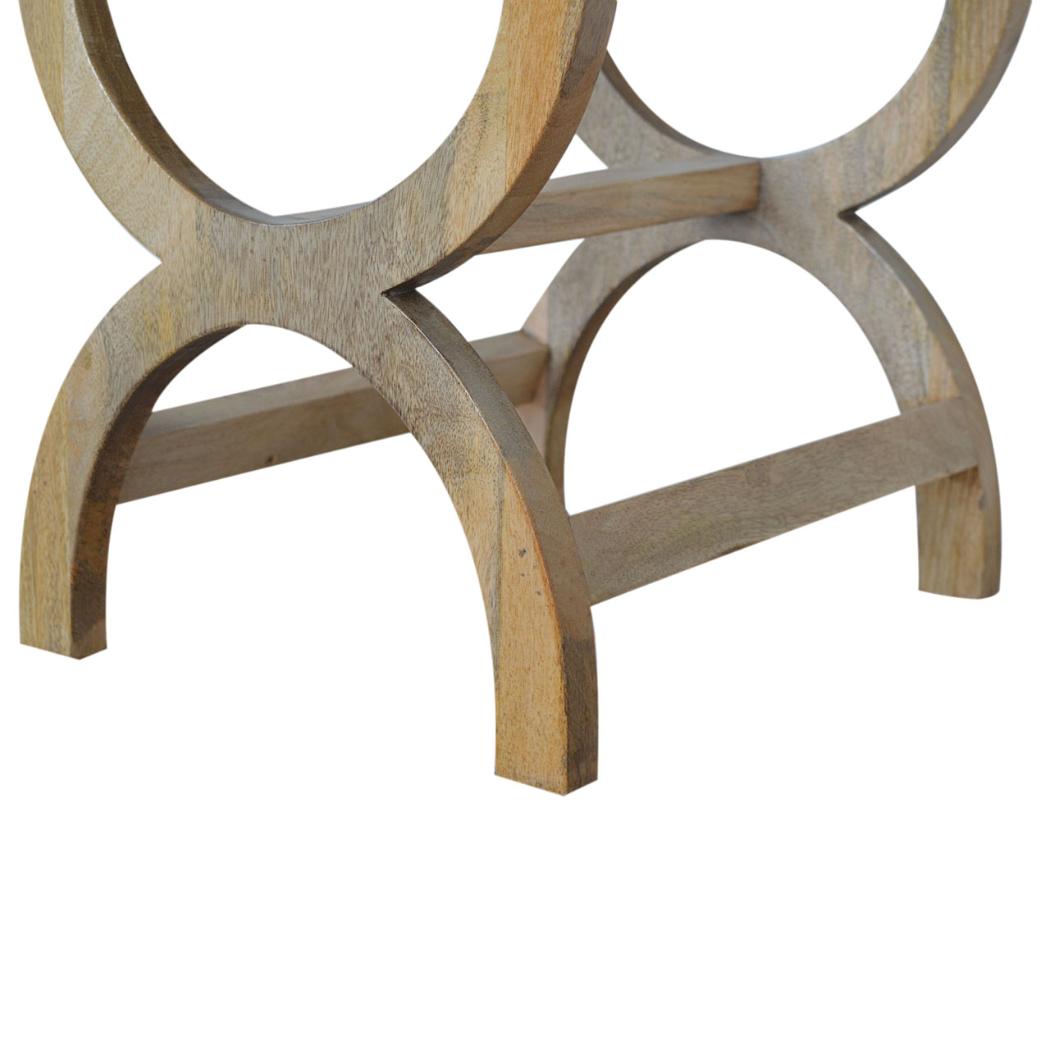 Oak-Inspired Serpentine Bedside Table | Curved Profile | Elegant Bedroom Accent