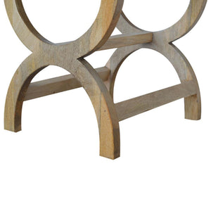 Oak-Inspired Serpentine Bedside Table | Curved Profile | Elegant Bedroom Accent
