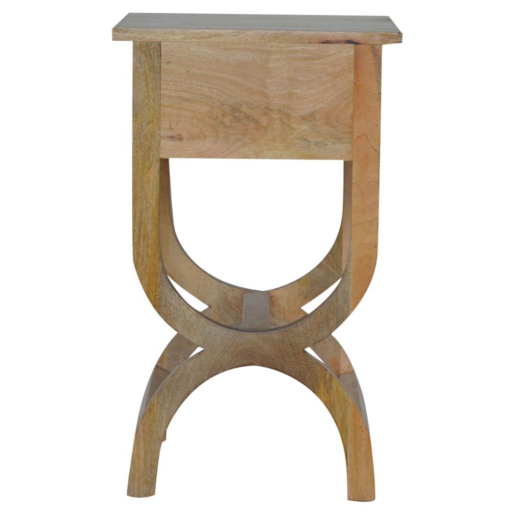 Oak-Inspired Serpentine Bedside Table | Curved Profile | Elegant Bedroom Accent