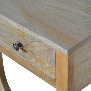 Oak-Inspired Serpentine Bedside Table | Curved Profile | Elegant Bedroom Accent