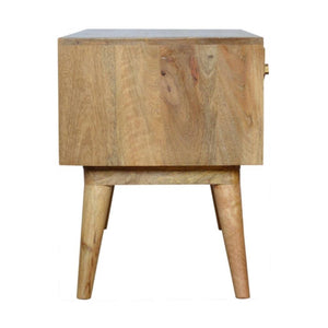 Oak-ish Diamond Bench | Geometric Detail | Versatile Home Seating