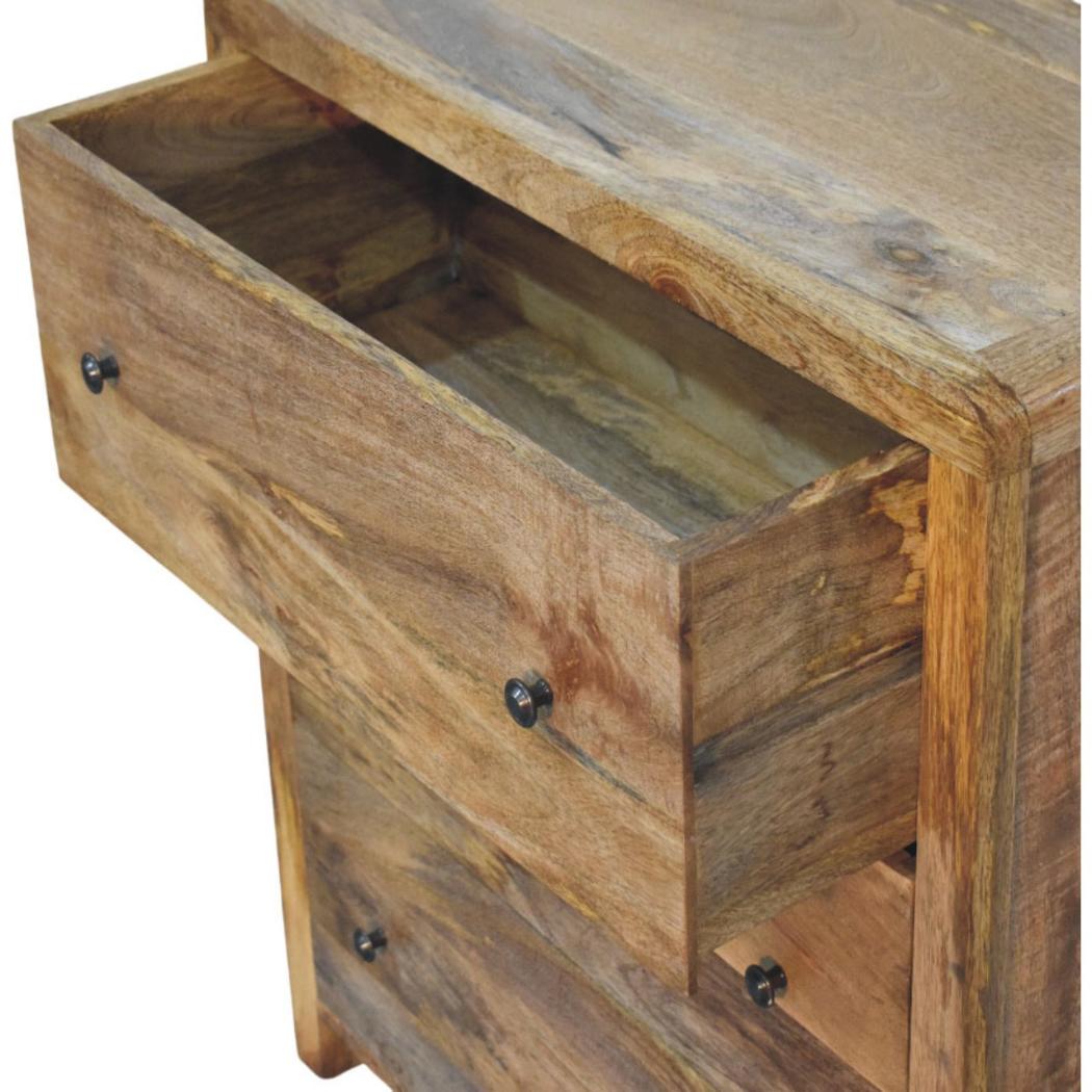 Oakish Three-Drawer Chest | Compact Bedroom Storage