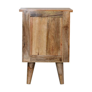 Oakridge 2 Drawer Bedside Table | Solid Mango Wood | Oak Finish | Nordic Legs
