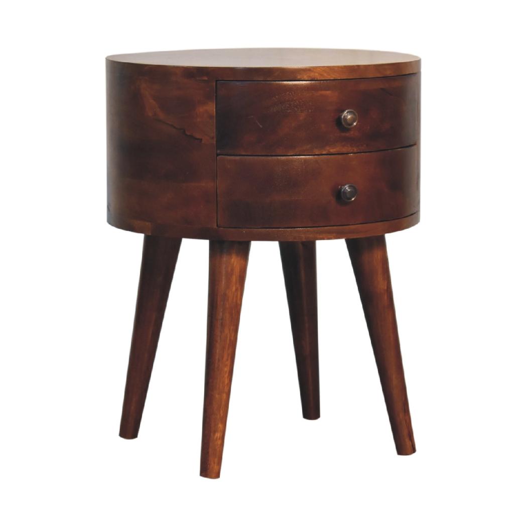 Odyssey Bedside | Solid Mango Wood | Natural Wood Finish | Artisan-Crafted Design