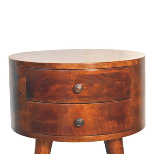 Odyssey Bedside | Solid Mango Wood | Natural Wood Finish | Artisan-Crafted Design
