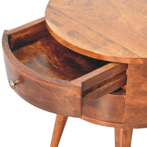 Odyssey Bedside | Solid Mango Wood | Natural Wood Finish | Artisan-Crafted Design