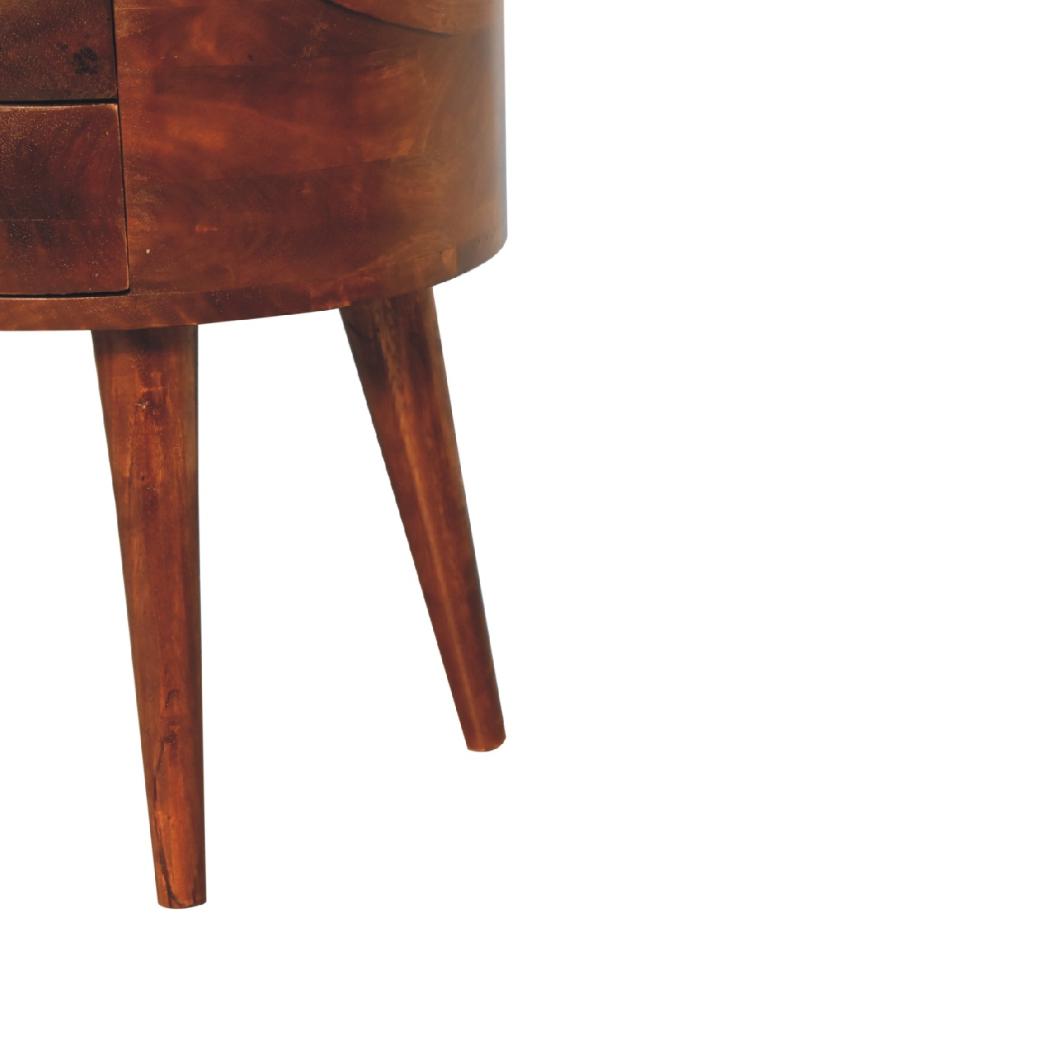 Odyssey Bedside | Solid Mango Wood | Natural Wood Finish | Artisan-Crafted Design