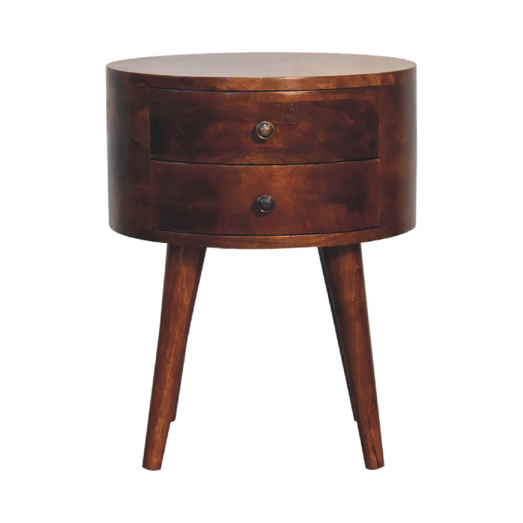 Odyssey Bedside | Solid Mango Wood | Natural Wood Finish | Artisan-Crafted Design