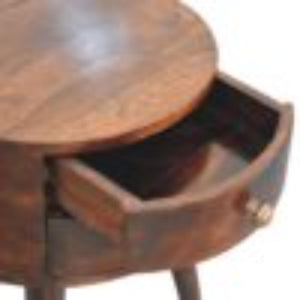 Odyssey Bedside Table | Solid Mango Wood | California Walnut Finish | 2 Drawer Nightstand