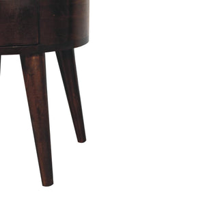 Odyssey Bedside Table | Solid Mango Wood | California Walnut Finish | 2 Drawer Nightstand