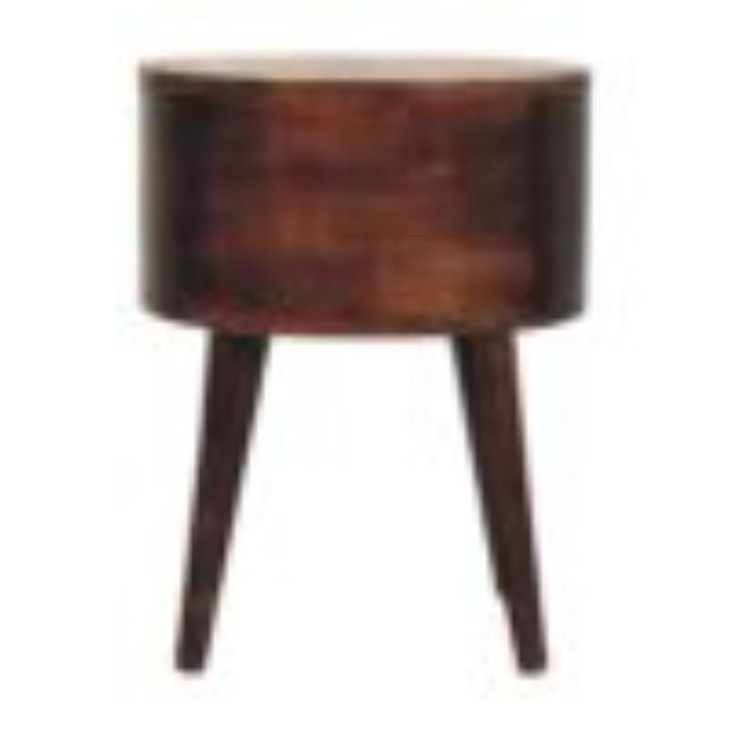 Odyssey Bedside Table | Solid Mango Wood | California Walnut Finish | 2 Drawer Nightstand