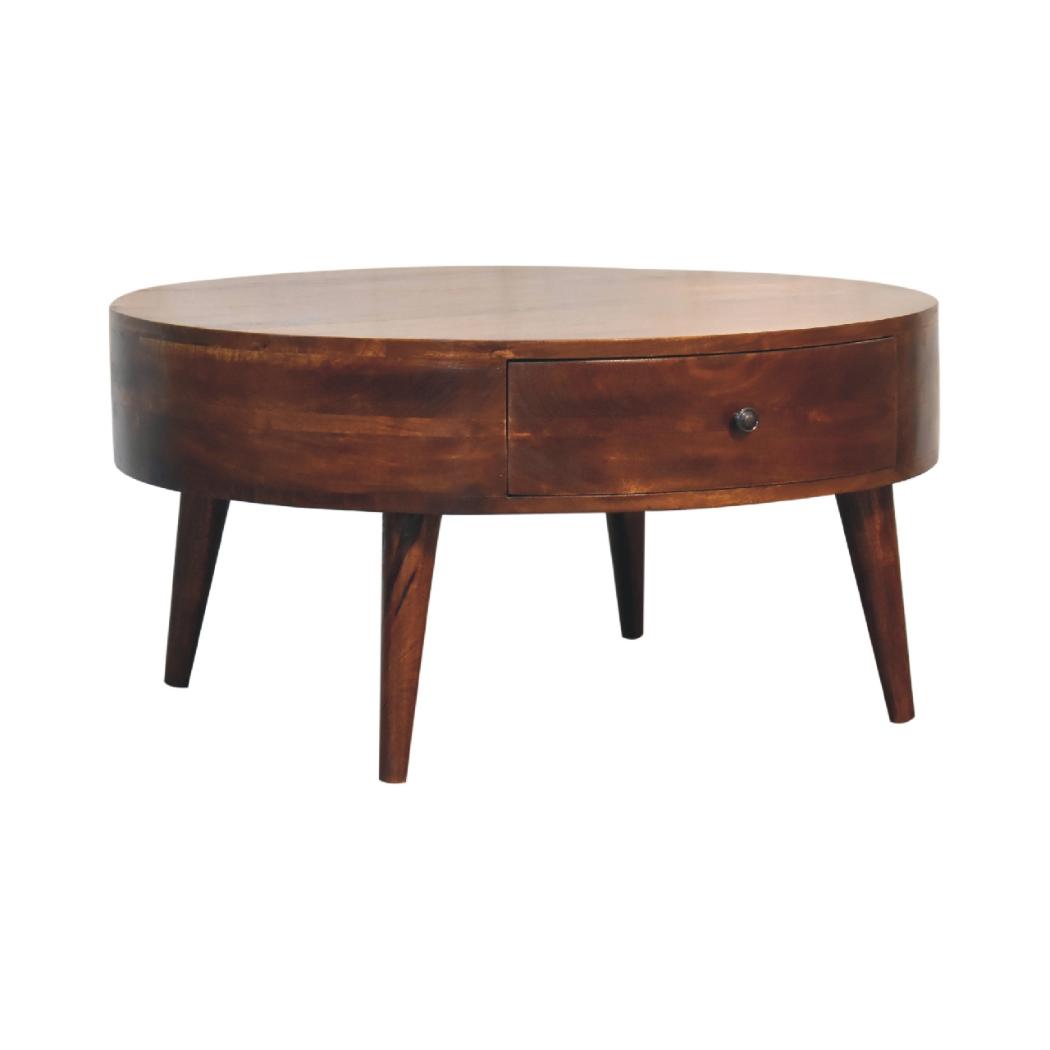 Odyssey Coffee Table | Solid Mango Wood | Natural Wood Finish | Artisan-Crafted Design
