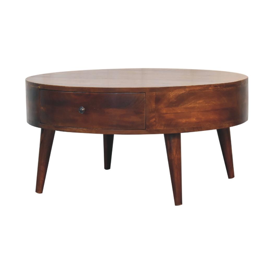 Odyssey Coffee Table | Solid Mango Wood | Natural Wood Finish | Artisan-Crafted Design
