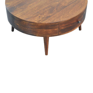 Odyssey Coffee Table | Solid Mango Wood | Natural Wood Finish | Artisan-Crafted Design