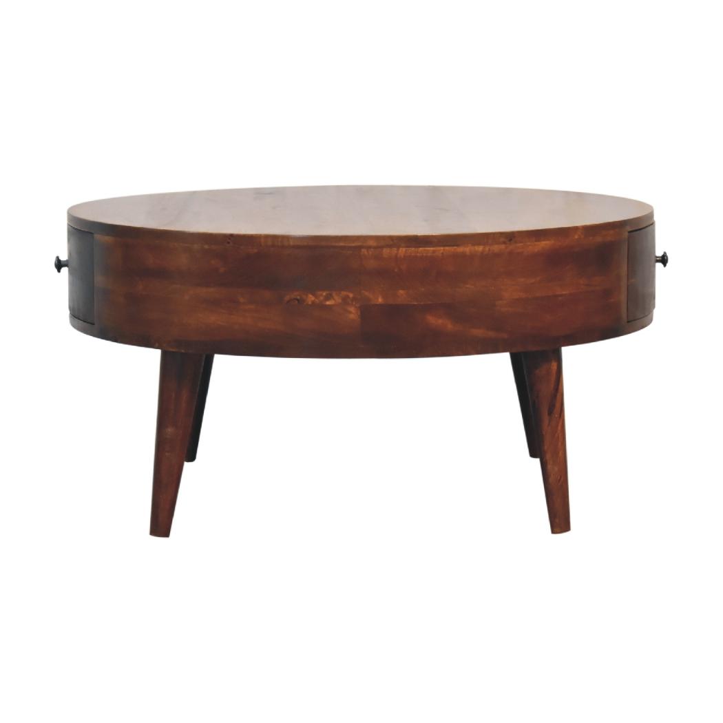 Odyssey Coffee Table | Solid Mango Wood | Natural Wood Finish | Artisan-Crafted Design