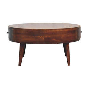 Odyssey Coffee Table | Solid Mango Wood | Natural Wood Finish | Artisan-Crafted Design