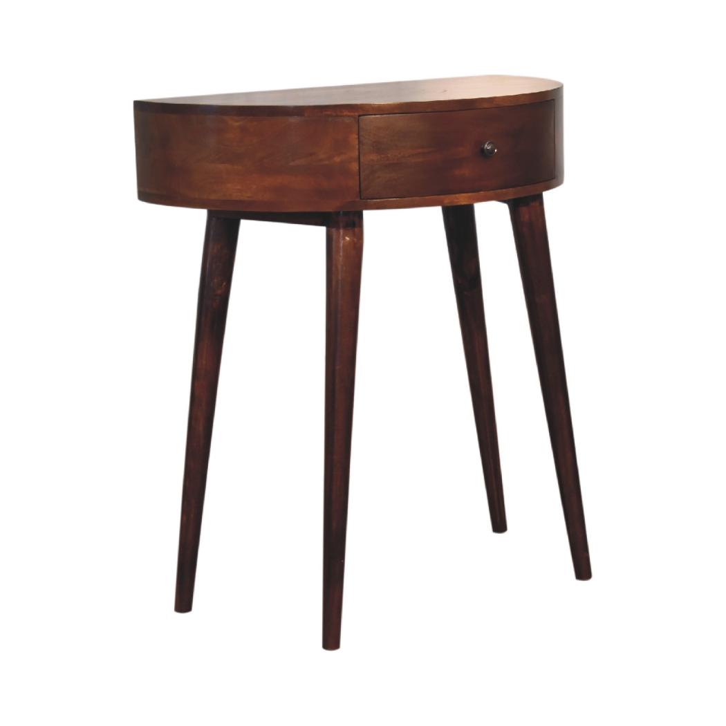 Odyssey Console Table | Solid Mango Wood | Natural Wood Finish | Artisan-Crafted Design