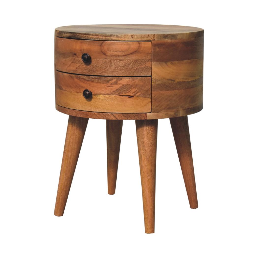 Odyssey Oak-Inspired Bedside | Solid Mango Wood | Artisan-Crafted Design