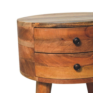 Odyssey Oak-Inspired Bedside | Solid Mango Wood | Artisan-Crafted Design