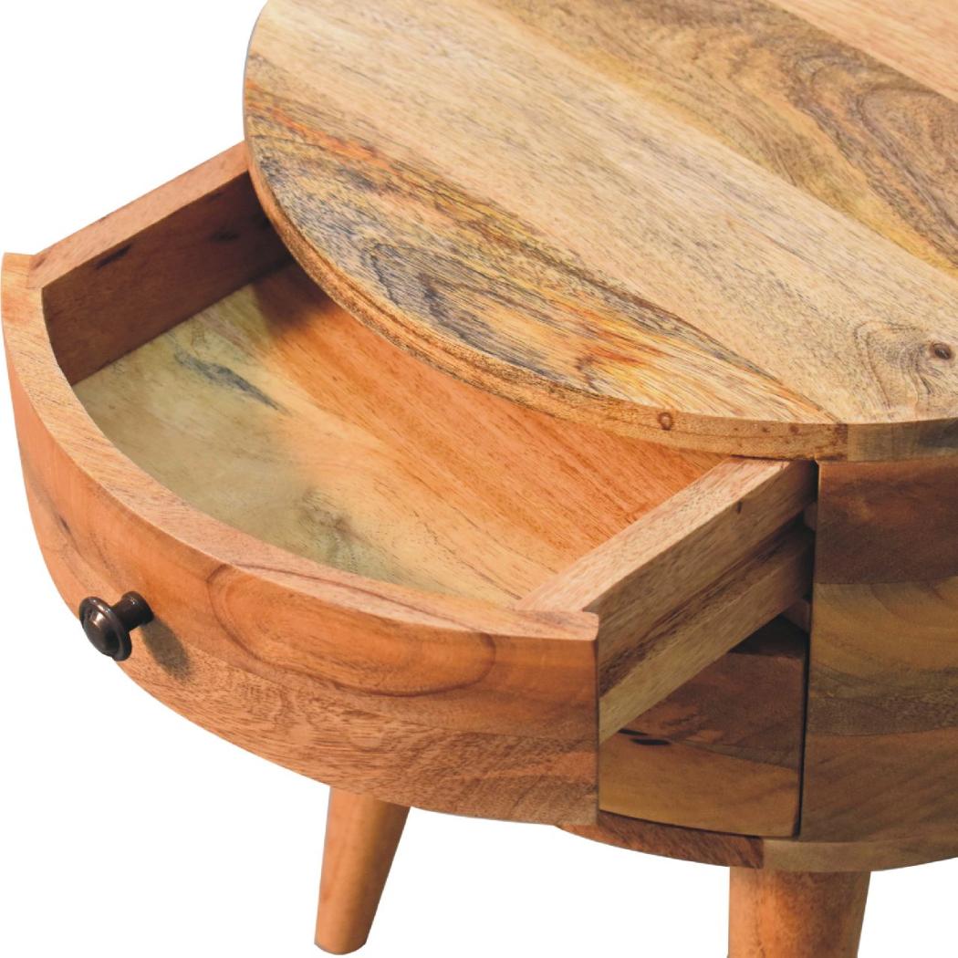 Odyssey Oak-Inspired Bedside | Solid Mango Wood | Artisan-Crafted Design
