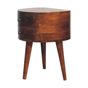 Odyssey Tripod Bedside | Solid Mango Wood | Natural Wood Finish | Tripod Leg Design