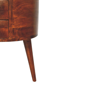 Odyssey Tripod Bedside | Solid Mango Wood | Natural Wood Finish | Tripod Leg Design