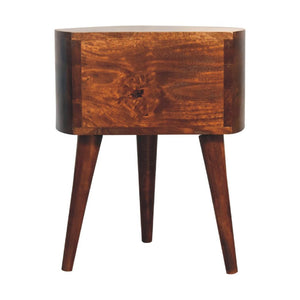 Odyssey Tripod Bedside | Solid Mango Wood | Natural Wood Finish | Tripod Leg Design